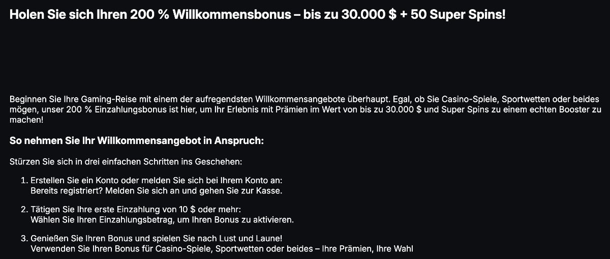 CoinCasino Willkommensbonus